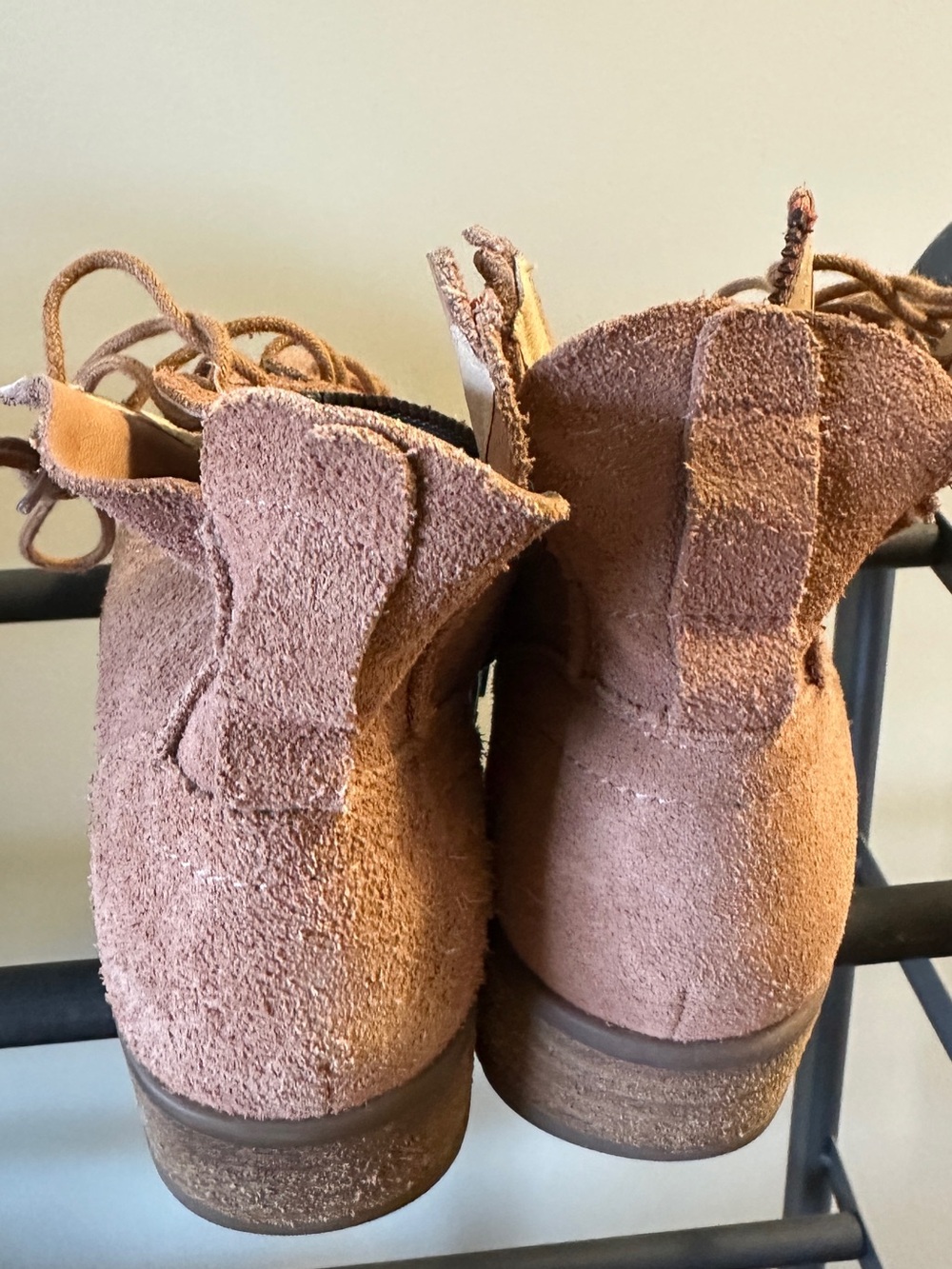 Caterpillar Tan Suede Lace-Up Ankle Boots - Picture 4 of 6